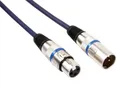 Produktbild: HQ-Power DMX Kabel 2,5m, XLR männlich-weiblich, vergoldete Stecker, reines OFC Kupfer, 100–110 Ohm, DMX512 kompatibel, für LED Beleuchtung, DJ, Bühne, Theater, Dimmer und Controller