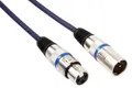 Produktbild: HQ-Power DMX Kabel 2,5m, XLR männlich-weiblich, vergoldete Stecker, reines OFC