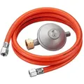 Produktbild: Wiltec - Gasdruckminderer Italien, Gasdruckregler 700 Mbar, 1,5 M Gasschlauch Mit Druckminderer, Druckregler Für Große Geräte, Gasregler Für Gasheizgebläse