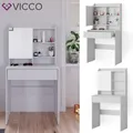 Produktbild: Schminktisch Frisiertisch Frisierkommode Laura Weiß 70x136 cm modern Vicco