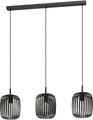 Produktbild: EGLO Pendelleuchte Hängeleuchte ROMAZZINA, exkl. E27, Stahl, Pendellampe, ohne Leuchtmittel, Esszimmerlampe, 90x20x110cm, 3-flammig, modern, minimalistisch