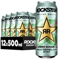Produktbild: Rockstar Watermelon Kiwi Energy Drink - Fruchtig und Erfrischend - 12 x 500ml