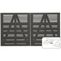 Produktbild: Plus Holz Doppeltor Silence Nadelholz Umbragrau 200 cm x 110 cm