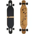 Produktbild: FunTomia Longboard mit 3 Flex Stufen Drop Through Cruiser Komplettboard Mach1 Speed Kugellager T-Tool