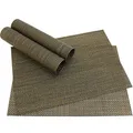 Produktbild: matches21 Tischset Platzset ELEGANCE edle Platzmatten 4er Set gold schwarz gewebt/Kunststoff 45x30 cm abwaschbar/erhältlich in vielen aufregenden Farben Platzdeckchen vom Tischwäsche Spezialist