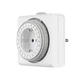 Produktbild: REV Zeitschaltuhr Steckdose - 24h Format, 96 Zeiten a 15min - mechanischer Timer Steckdose, 230VAC, max. 16A/3680W, weiß