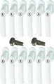 Produktbild: ABUS Fenstergriff ABUS FG200 Weiß, Braun, Silber, SB abschließbarer Fenstergriff, 12er Set weiß, abschließbar, Kindersicherung