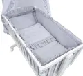 Produktbild: Baby-Delux Babybettwäsche Baby Wiegenset Royal Rüsche, Textilien, 6 teilig, Wiegenset 6-tlg. für Babywiege 90x40 (ohne Wiege) verschiedene Designs
