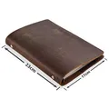 Produktbild: Anzhi Handgefertigtes Leder Ringbuch A5, Notizbuch mit Lederhülle, 23 x 17 cm, nachfüllbar mit 6-fach Ringbuch