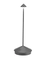Produktbild: Zafferano, Pina Pro Lampe, Wiederaufladbare und Kabellose Tischlampe mit Touch Control, Geeignet für den Innen- und Außenbereich, Dimmer, 2700 K, Höhe 29 cm, Dunkelgrau