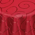 Produktbild: Kringel/Circle Tafeldecke Form, Größe & Farbe wählbar- Oval 160 x 220 cm - Dunkelrot Damast Tischdecke