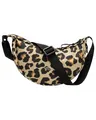 Produktbild: LARKSON Crossbody Bag Damen & Herren Beige Leo - Solveig Small - Umhängetasche im Halbmond Style - Halbrunde Schultertasche - Moon Bag Design - Wasserabweisend