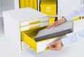 Produktbild: LEITZ® Schubladenbox WOW CUBE 5213, 4 Schübe, DIN A4, Polystyrol, gelb 188175