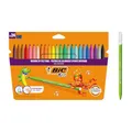 Produktbild: BIC Kids Filzstifte Kid Couleur, Fasermaler zum Malen in 24 auswaschbaren Farben, mit stabiler Spitze, im Karton Etui, ab 5 Jahre