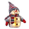 Produktbild: Bambelaa! LED Schneemann Weihnachtsdeko Innen Beleuchtet 26 cm Batteriebetrieben Weihnachtsbeleuchtung Weihnachten Rot