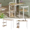 Produktbild: Bartisch Freetown Eiche Weiß 110 x 75,5 cm mit Regal Vicco