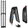 Produktbild: Baumarktplus - Trutzholm 1 X Auffahrrampe Klappbar 180 Cm Traglast 340 Kg Alu Schwarz Riffelstab Verladerampe