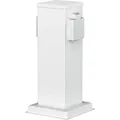 Produktbild: ledscom.de Garten Steckdosensäule POLLY für außen, IP44, 2-fach, Edelstahl, weiß, eckig, 27 cm