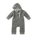 Produktbild: Ehrenkind® Fleeceoverall aus 100% Bio-Merinowolle, Atmungsaktiv & temperaturausgleichend, Wollfleece, Baby Overall mit Kapuze, Grau 50/56