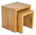 Produktbild: Levandeo® Couchtisch, 2 Satztisch Wildeiche Eiche Deutsche Herstellung Couchtisch fest