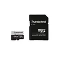 Produktbild: Transcend 64GB microSDXC 350V Speicherkarte UHS-I, C10, U3, Full HD, bis zu 95/45 MB/s, ideal für Dashcams, Überwachungskameras und Sicherheitssysteme - TS64GUSD350V