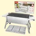Produktbild: Klappbarer Camping Grill aus Edelstahl 0,6 mm 67x25x32 cm Mangal BBQ