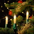 Produktbild: CLGarden Edition NARVA Kerzenlichterkette mit 30 traditionellen Schaftkerzen großer Baum Kabel Abstand innen 230V Christbaumbeleuchtung Handmade in Germay