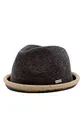 Produktbild: CHILLOUTS Boston Hat - Pork Pie Hut Herren/Damen, 100% Polyester, Sommer Trendhut, Breaking Bad/Rocky Stil, Crushable, grau braun, S-M