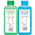 Produktbild: Measury pH Kalibrierlösung 7.00 und 10.00 - hergestellt in Deutschland, pH Pufferlösung je 250ml, Eichlösung Grün/Blau, Kalibrierflüssigkeit Set Eichflüssigkeit