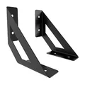 Produktbild: Sossai Regalträger 2er Set GSHR Truss 120x120 mm aus Stahl – Wandhalterung Regalwinkel für Regalbrett – schwarz – dekoratives Design
