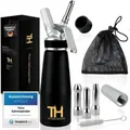 Produktbild: Siphon Chantilly 500ml Schwarz 3 Hülsen Edelstahl Netzbeutel Schaumstoffe und...