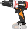 Produktbild: Worx Akku-Schlagbohrmaschine WX354.9, max. 2000 U/min, bürstenloser Motor, 18+1+1 Drehmoment, 60Nm, ohne Akku & Ladegerät