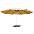 Produktbild: Mendler Sonnenschirm Meran Pro, Gastronomie Marktschirm mit Volant Ø 5m Polyester/Alu 28kg mit Ständer - creme