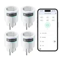 Produktbild: SwitchBot Plug Mini Matter-fähig mit Leistungsüberwachung 4er Pack, WLAN