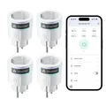 Produktbild: SwitchBot Plug Mini Matter-fähig mit Leistungsüberwachung 4er Pack, WLAN S