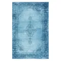 Produktbild: Tesso Living Designteppich MARYLOU, Teppich im Vintage Look, orientalisches Muster, BOHO, rechteckig, Wohnzimmerteppich mehrfarbig, Print, waschbar & rutschfest blau 120 cm x 160 cm