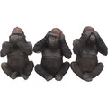 Produktbild: Nemesis Now H3523J7 DREI weise Gorillas Figur, 13,5 cm, Schwarz