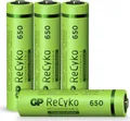 Produktbild: 1x4 GP ReCyko NiMH Akkus AAA 650mAh DECT-Telefon