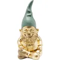 Produktbild: Kare Deko Figur Zwerg Sitting Gold Grün 19x9x9 cm Garten Wohnzimmer Accessoire