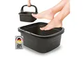 Produktbild: Hausfelder Fußbad 2er Set Fußwanne mit Henkeln, 16l. rechteckig, Anthrazit, 2er Set, 2-tlg., Set, mit praktischen Henkeln, robust, leicht