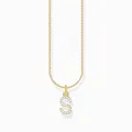 Produktbild: THOMAS SABO Damen Halskette Silber Buchstabe S Goldfarben KE2258-414-14-L45V