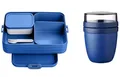 Produktbild: Mepal Lunchbox 2-tlg Starter Set Snacks to go – Bento - Vivid blue, Lunchbox mit Fächern Large mit Lunchpot
