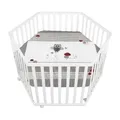 Produktbild: Roba Kids Laufgitter 6-eckig inkl. Schutzeinlage Adam & Eule - weiß TOP