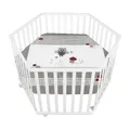 Produktbild: Roba Kids Laufgitter 6-eckig inkl. Schutzeinlage Adam & Eule - weiß NEU