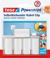 Produktbild: Tesa Powerstrips Kabelclip / Kabel Clip selbstklebend / Zur Fixierung von Kabeln