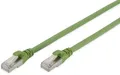 Produktbild: Digitus DK-1644-A-PUR-100 RJ45 Patchkabel CAT 6a S/FTP 10.00m Grün Folienschirm, Gesamtschirm, Geschirmt, Halogenfrei, Simplex