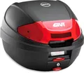 Produktbild: Schwarzer Givi Koffer 30 Liter Monolock Mit Universeller Platte Roter Reflektor