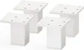 Produktbild: sossai Aluminium Möbelfüße MFV2 | 4er Set | Vierkant-Profil: 38 x 38 mm | Farbe: Weiß | Höhe: 60mm