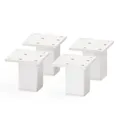 Produktbild: Sossai Aluminium Möbelfüße MFV2 als 4er Set aus Vierkant-Aluprofil: 38 x 38 mm, Farbe: Weiß, Höhe: 60mm, schicke und stabile Möbelbeine für Vitrine, Kommode, Nachttisch, Schrank