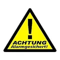 Produktbild: Pentatech WAK-A Warnaufkleber: Achtung Alarmgesichert! Dreiecksform, Vorderseite
